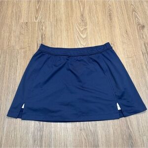 Wimbledon Navy Tennis Skirt Skort Size L Built In Shorts